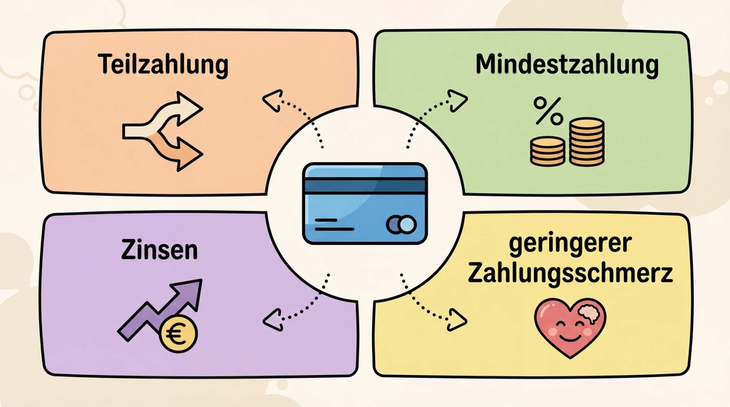 Teilzahlung, Mindestzahlung und Zinsen – psychologische Mechanismen der Kreditkarte